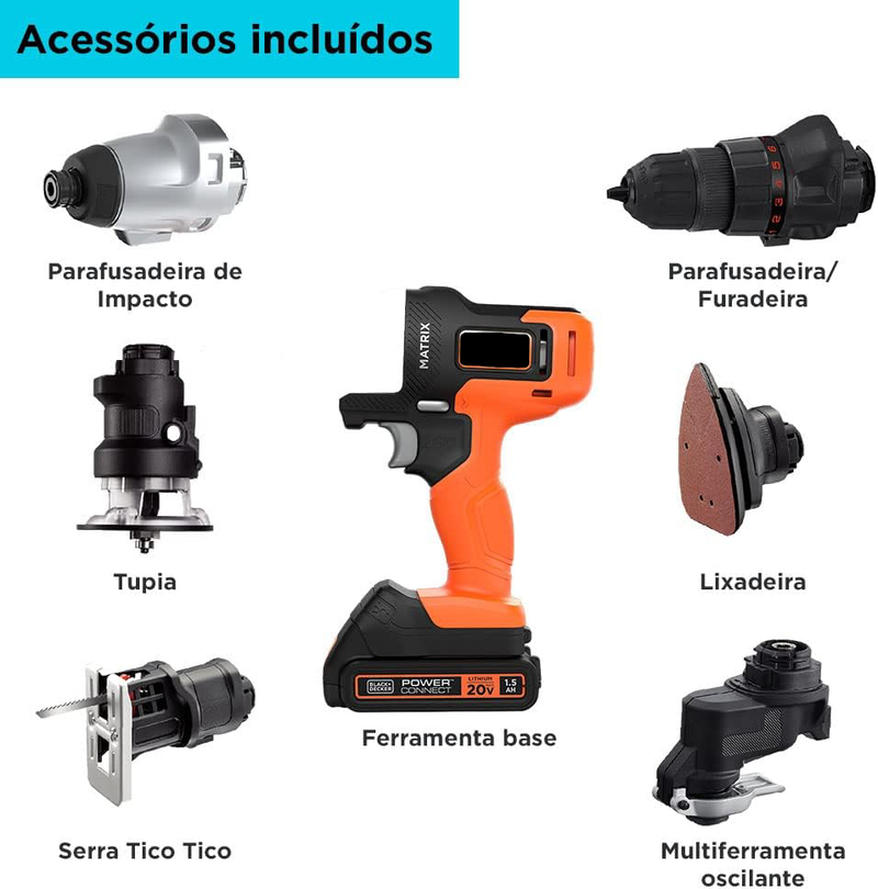 Kit Furadeira Multifuncional 6 em 1 20V + Brinde Exclusivo