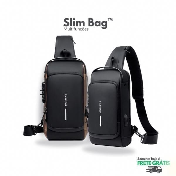 Mochila Anti-Furto com Senha USB - Bolsa Slim Bag