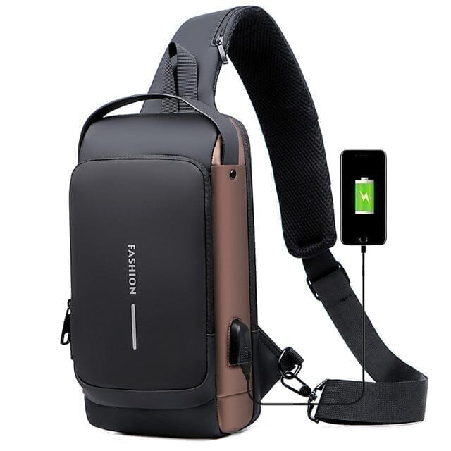 Mochila Anti-Furto com Senha USB - Bolsa Slim Bag