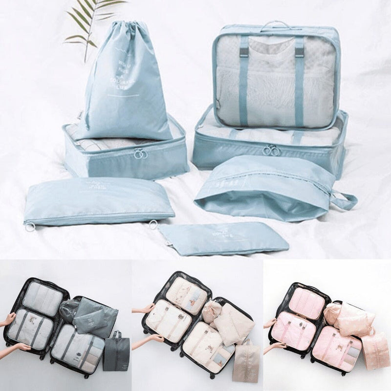 Kit 7 Bolsas Organizadoras Para Mala de Viagem STORAGE BAG - PAGUE 4 LEVE 7